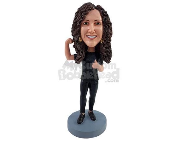 Custom Bobblehead Fitness girl showng the work out results - Leisure & Casual Casual Females Personalized Bobblehead & Action Figure Custom Bobblehead Fitness girl showng the work out results - Leisure & Casual Casual Females Personalized Bobblehead & Action Figure